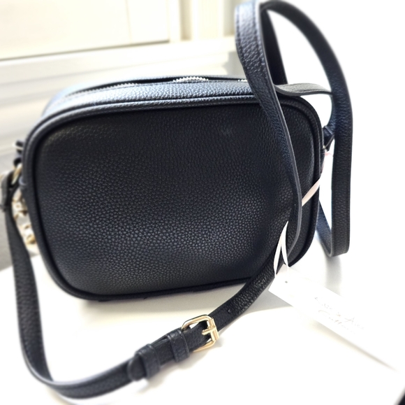 New Black Crossbody Kate & Alex Cuffaro Italian Design NWT - Picture 2 of 7